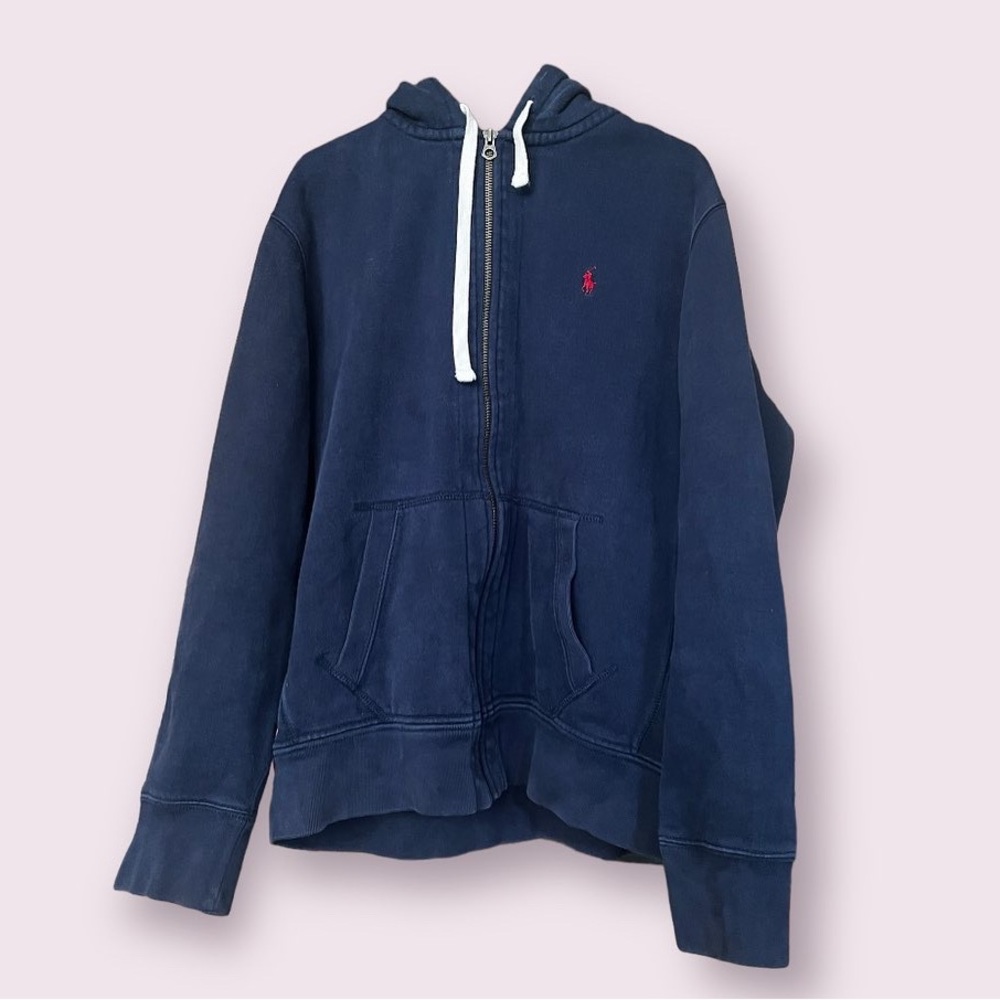 Vintage Navy Blue 80s Ralph Lauren Polo Zip up